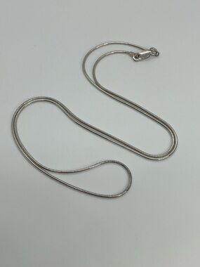 Vtg 925 Sterling Silver Minimalist Classic Snake Chain Necklace